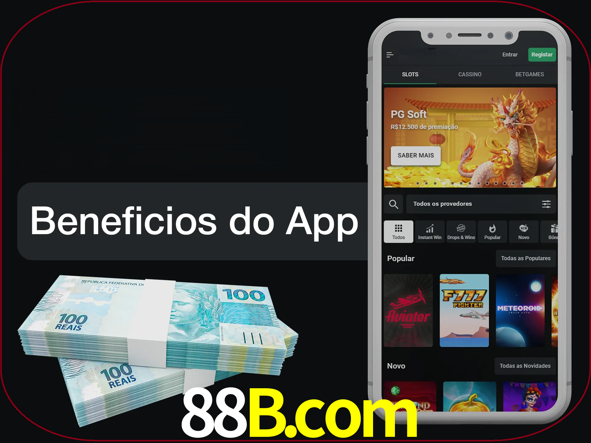 Obtenha todos os benefícios usando o aplicativo.